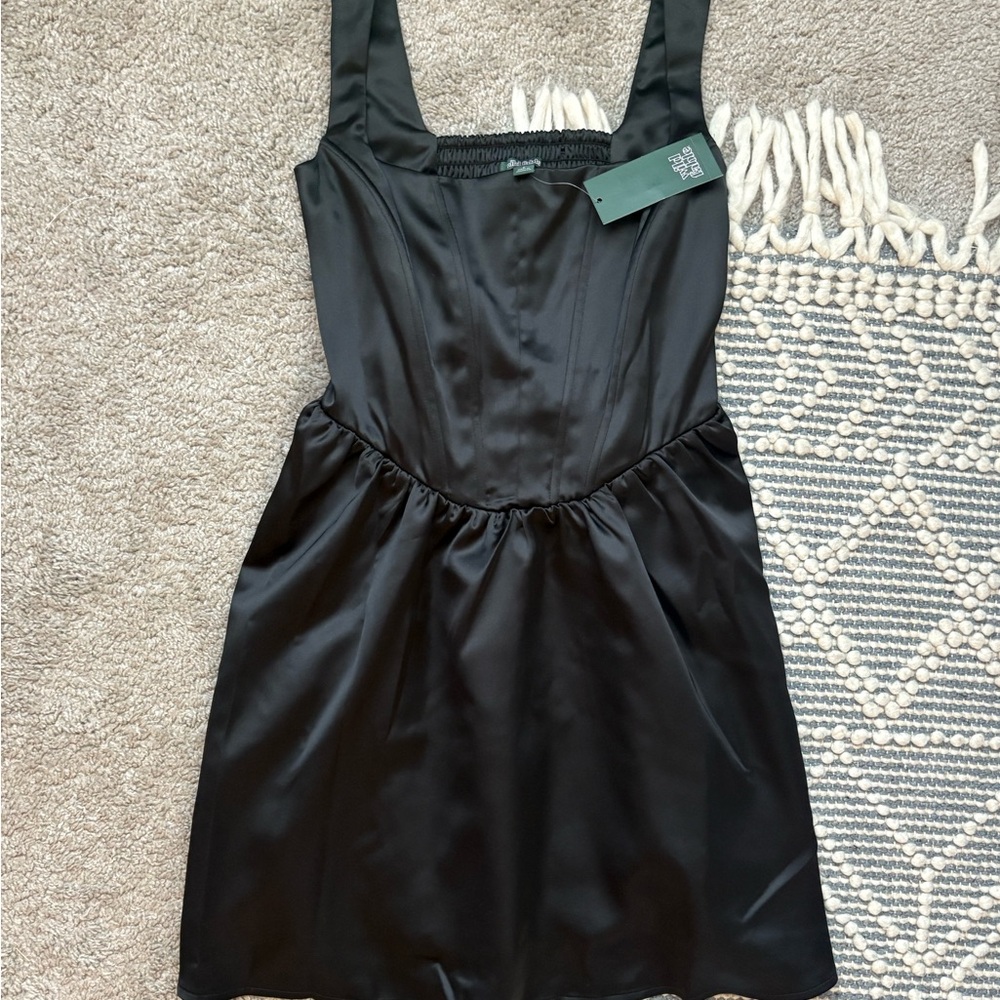 Wild Fable Black Satin Dress